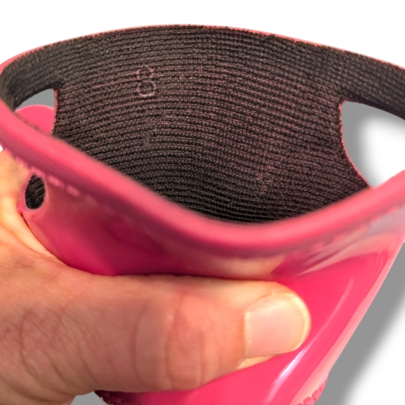 Ugg Rahjee Rain Boots Girl's Size 8 Casual Diva Pink Slip-OnClassic Rubber - Picture 10 of 13